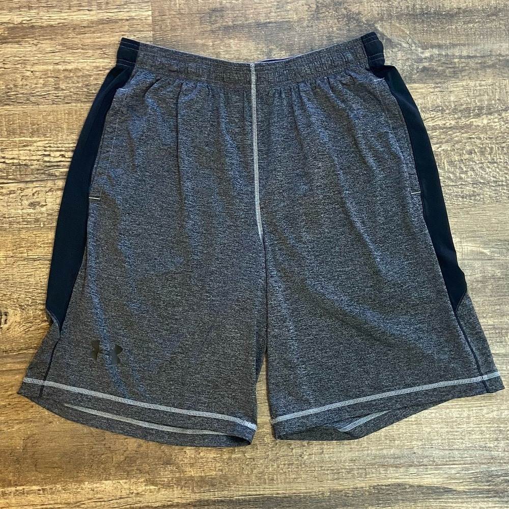 Under Armour Performance Basketball Athletic Shorts Gray Men Large